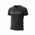picknpack Armani Exchange charcoal black crew neck cotton t-shirt with white Milano New York chest logo
