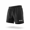 picknpack BOSS black quick-dry swim shorts with elastic drawstring waist and logo detail on the leg