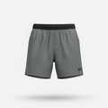 picknpack BOSS grey athletic swim shorts with a black elastic waistband and logo detail on a light background