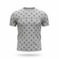 picknpack Calvin Klein grey crew neck t-shirt with all-over black CK monogram print in soft cotton blend fabric