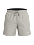 picknpack Calvin Klein light grey swim shorts with an elastic drawstring waistband and subtle leg branding