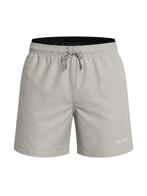 picknpack Calvin Klein light grey swim shorts with an elastic drawstring waistband and subtle leg branding
