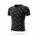 picknpack Calvin Klein black crew neck t-shirt with a repeating white logo print pattern