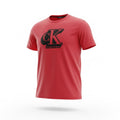 picknpack Calvin Klein Jeans red cotton crew neck t-shirt with black graphic logo on chest