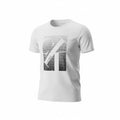 picknpack Calvin Klein white crew neck t-shirt with a black geometric graphic print on the chest in soft cotton
