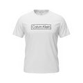 picknpack white Calvin Klein crew neck t-shirt with a black minimalist logo graphic on the chest