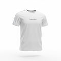 picknpack Calvin Klein white crew neck cotton t-shirt with black shoulder taping and chest logo