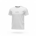 picknpack Calvin Klein white crew neck t-shirt with black shoulder stripes and chest logo