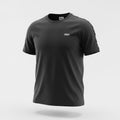 picknpack DKNY black crew neck t-shirt with short sleeves, chest logo, and branded shoulder tape detail.