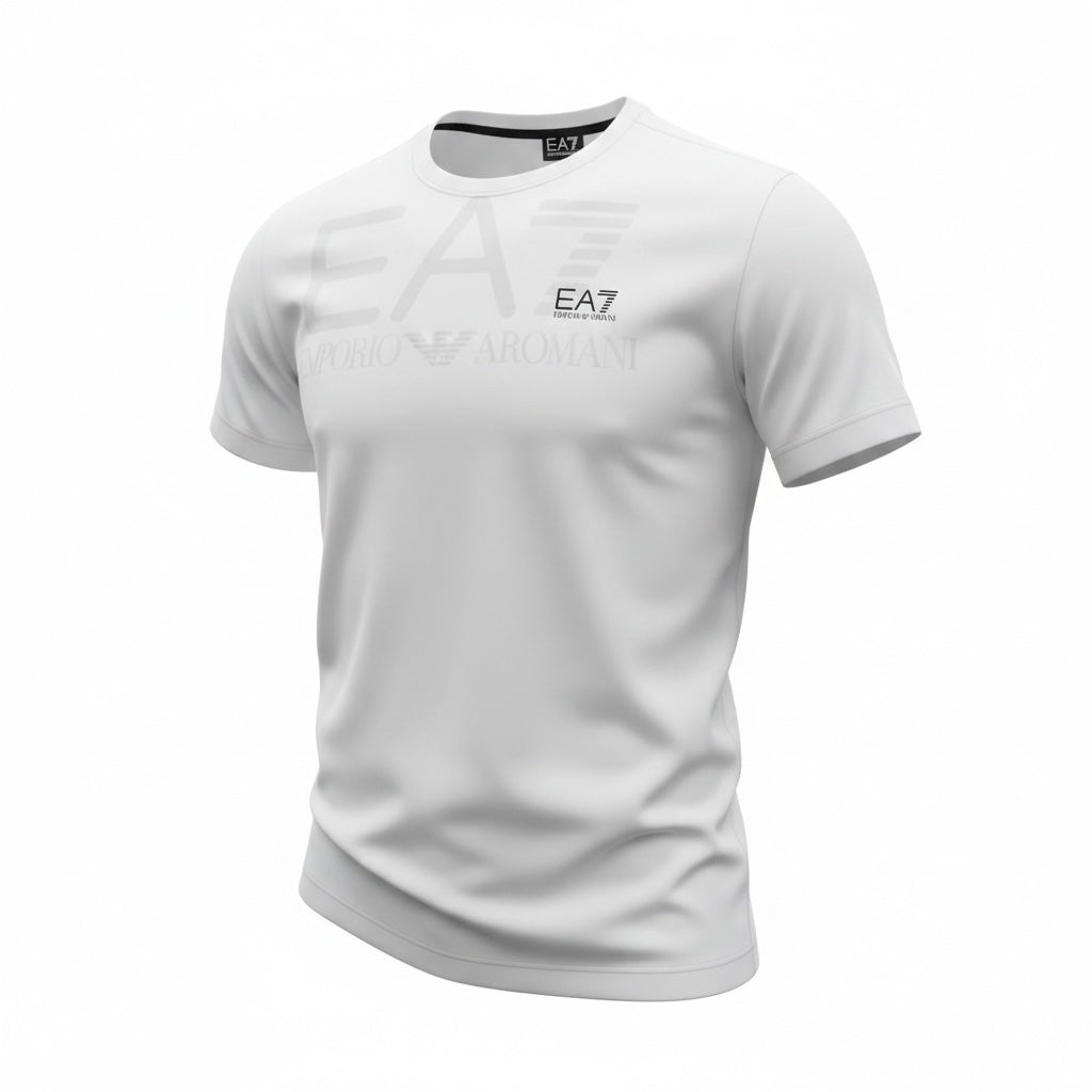 picknpack EA7 Emporio Armani white short sleeve crew neck t-shirt with chest logo