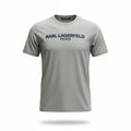 picknpack grey Karl Lagerfeld Paris crew neck t-shirt with navy blue logo lettering on the chest