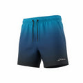 picknpack Hollister men's ombre swim trunks in turquoise to navy gradient with elastic waistband and drawstring
