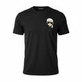 picknpack black KARL LAGERFELD cotton crew neck t-shirt with signature character graphic on chest