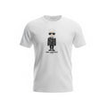picknpack white cotton crew neck t-shirt featuring a monochrome Karl Lagerfeld graphic print on the chest.