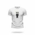 picknpack white cotton crew neck t-shirt featuring a stylized Karl Lagerfeld graphic print on the front