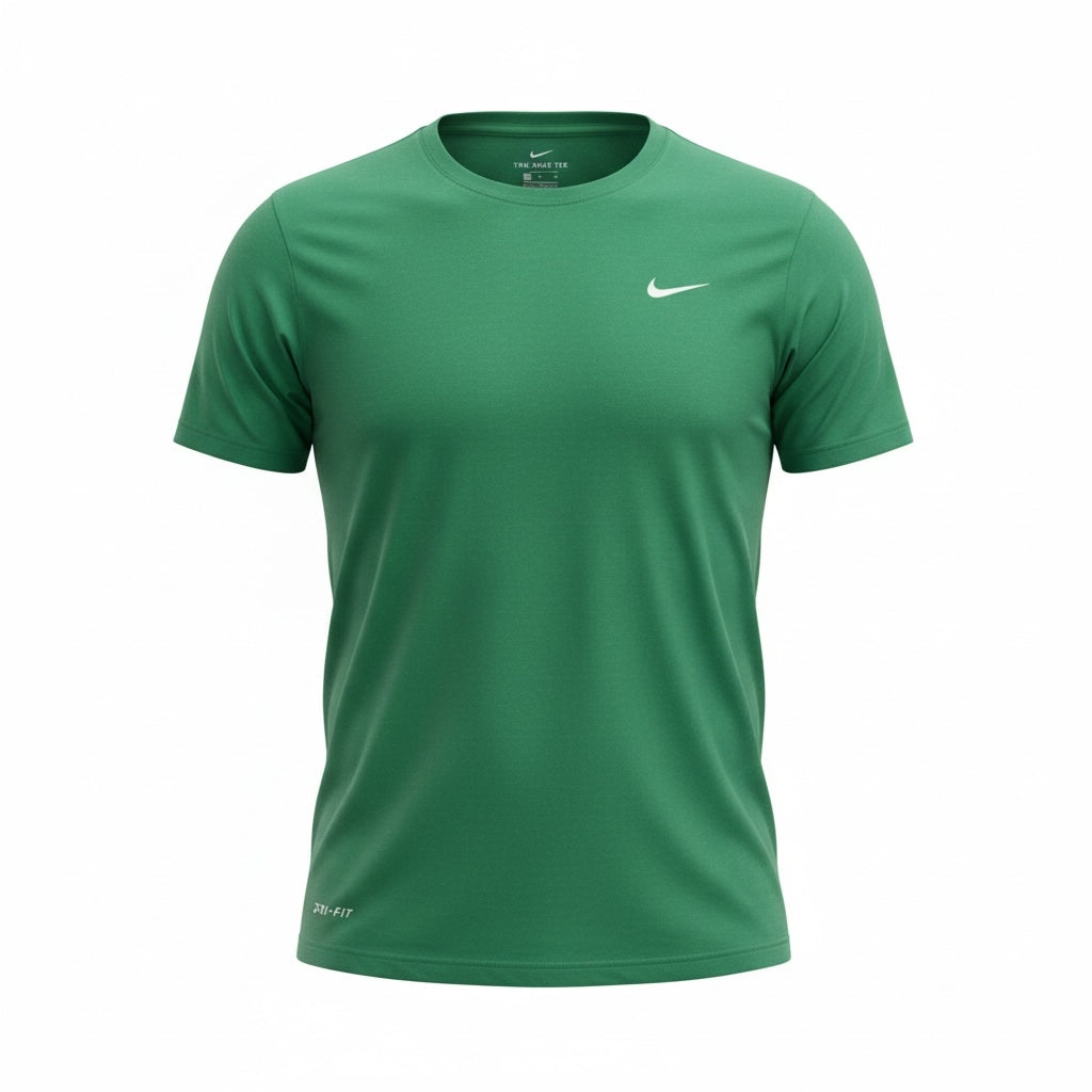 picknpack Nike Dri-FIT green short sleeve training t-shirt with crew neck and white Swoosh logo