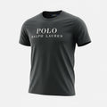 picknpack Polo Ralph Lauren charcoal grey cotton crew neck t-shirt with white chest logo