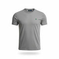picknpack Polo Ralph Lauren heather grey crew neck cotton t-shirt with signature green embroidered logo on chest