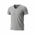 picknpack Polo Ralph Lauren grey cotton jersey V-neck t-shirt with tonal embroidered logo on the chest