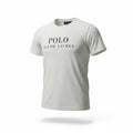 picknpack Polo Ralph Lauren off-white cotton crew neck t-shirt with navy blue chest logo