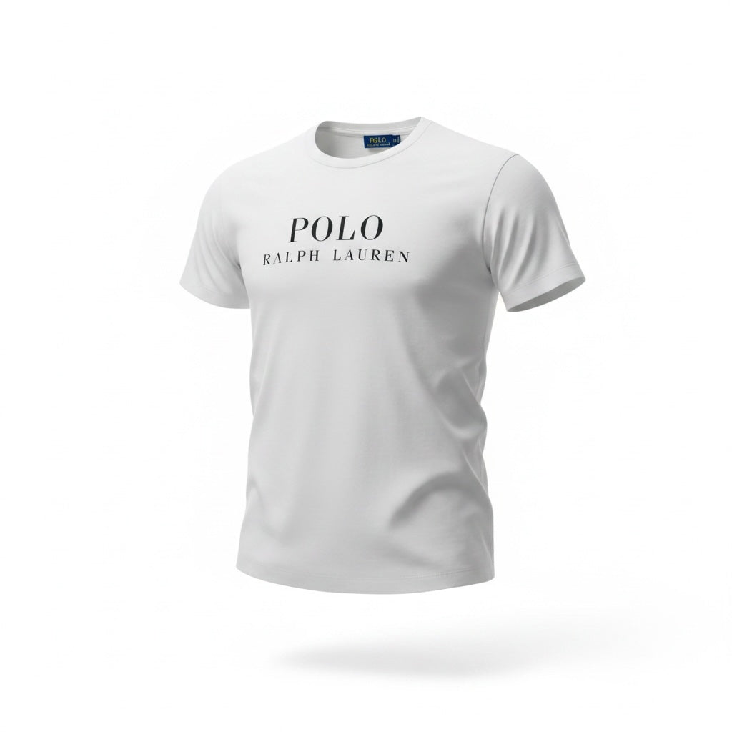 picknpack Polo Ralph Lauren white cotton crew neck t-shirt with black chest logo