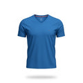 picknpack Tommy Hilfiger blue cotton V-neck t-shirt with signature logo embroidery on the chest