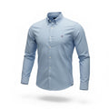 picknpack Tommy Hilfiger light blue long sleeve button-down shirt with micro-texture and chest logo