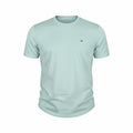 picknpack Tommy Hilfiger light mint green crew neck cotton t-shirt with signature logo embroidery on the chest