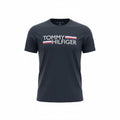 picknpack navy blue Tommy Hilfiger crew neck t-shirt with a white and red graphic logo on the chest