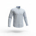 picknpack Tommy Hilfiger light blue and white pinstripe long sleeve button down shirt with chest logo embroidery