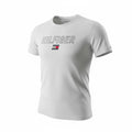 picknpack Tommy Hilfiger white cotton crew neck t-shirt with HILFIGER graphic logo on chest