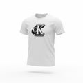 picknpack white Calvin Klein Jeans crew neck t-shirt with bold black logo graphic on chest