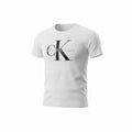 picknpack white Calvin Klein Jeans short sleeve crew neck t-shirt with black logo on chest